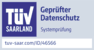 46566_Prüfzeichen_Raisin_SE_TÜV_gepruefter_Datenschutz_2026_zw.png