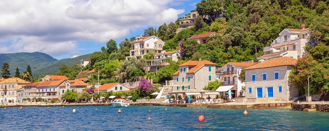 Summer landscape, Bay of Kotor, Montenegro