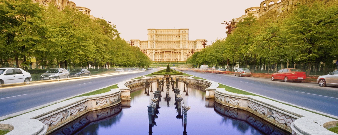 Famous building in Bucharest, Romania