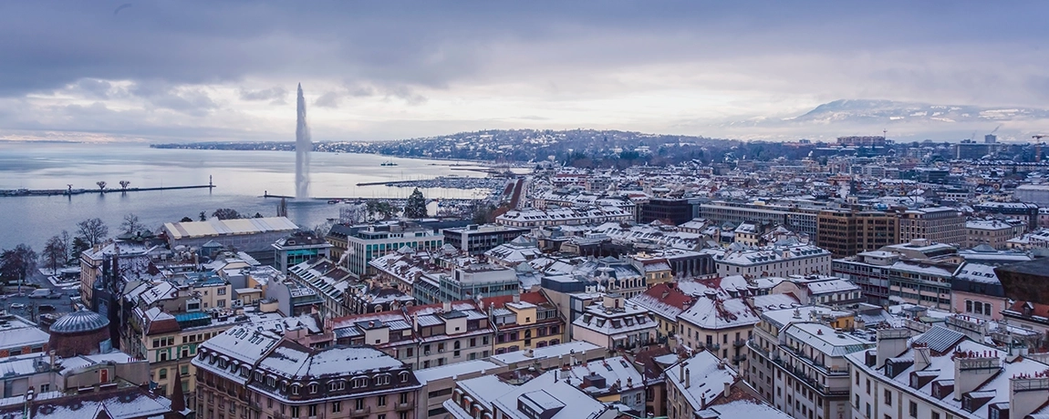 Old town in winter, Geneva, Switzerland