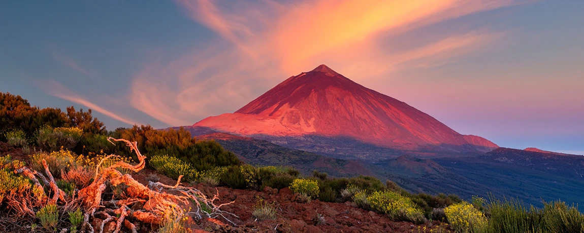 Teide Volcano during sunrise in Tenerife, Spain