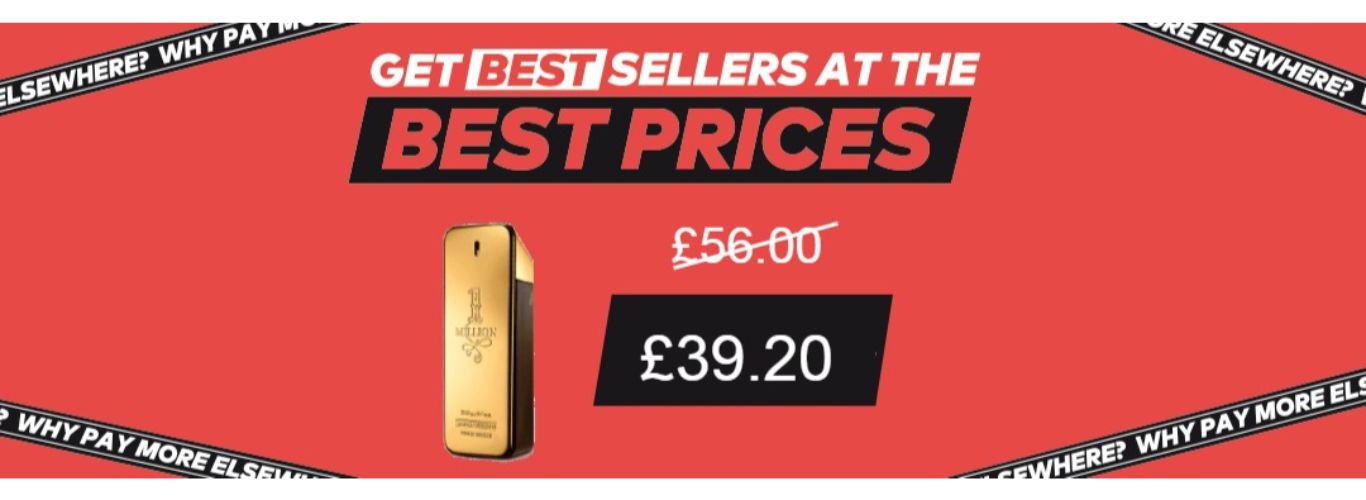 Pacorabanne perfume from £56.00 to £39.20