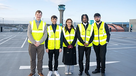 The six London Luton Airport apprentices 