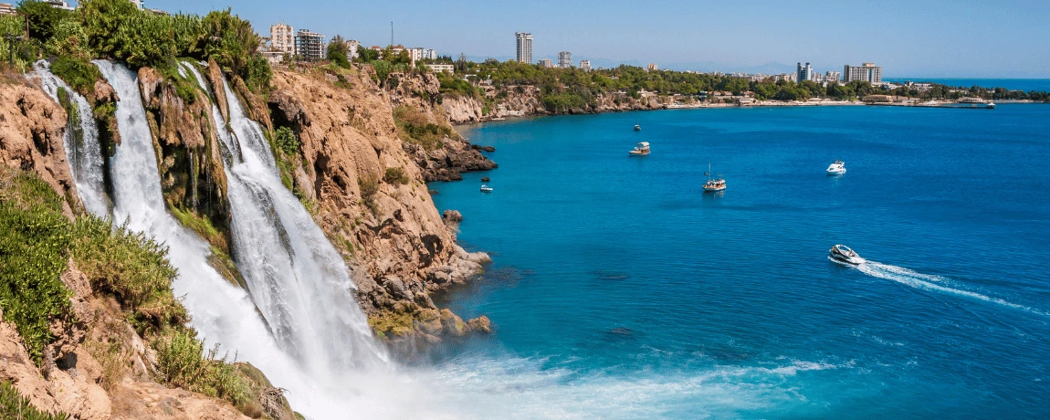 Cliffs and sea in Antalya, Turkey