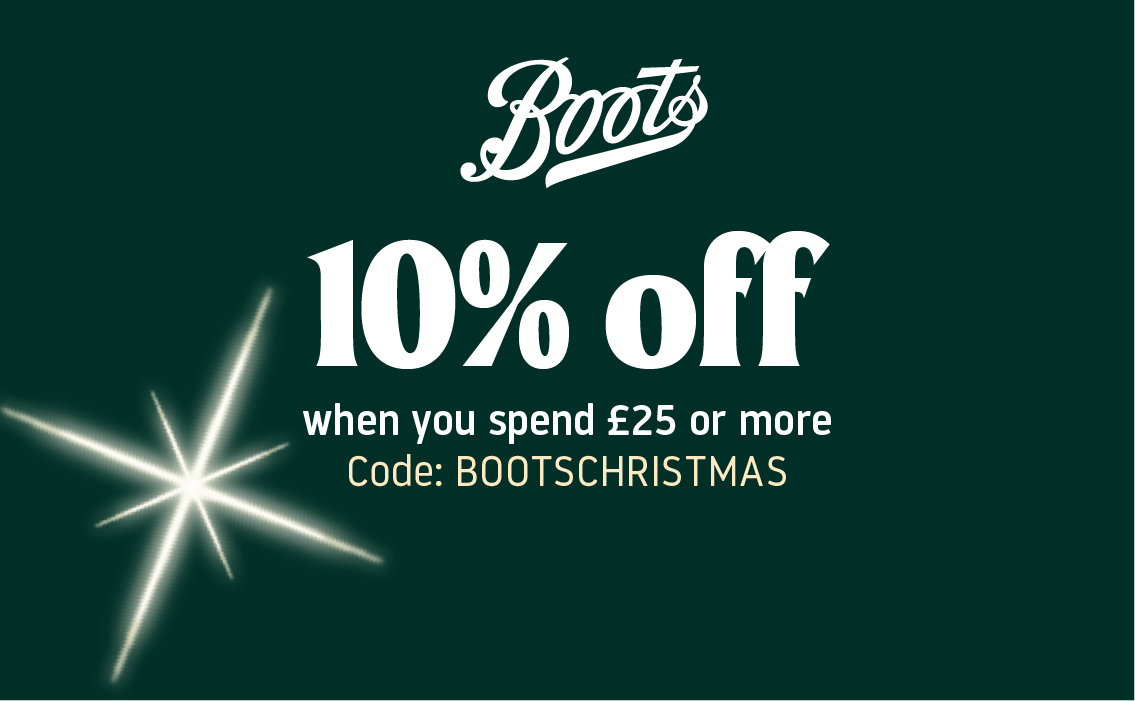 Boots, 10% off when you spend £25 or more, Festive Campaign