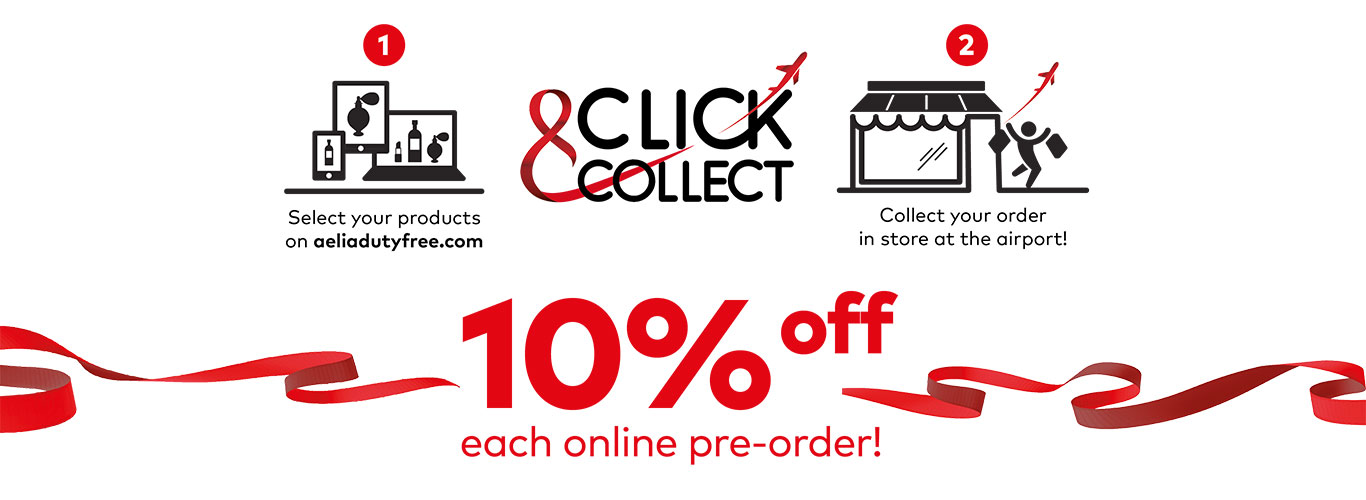 Click and Collect, 10% off each online pre-order.
