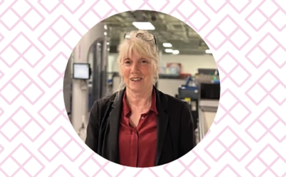 Lindy Harding, Security Duty Manager, smiling for a picture