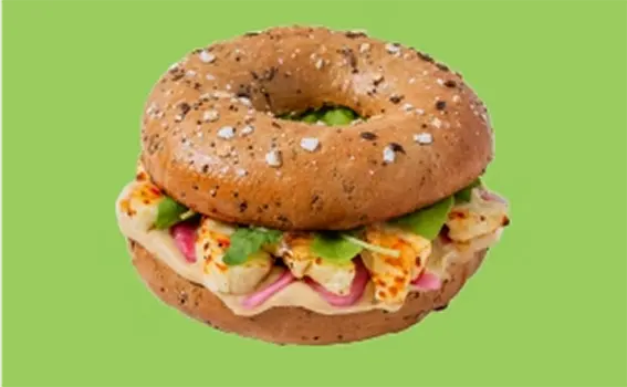 Hot honey halloumi bagel from Bagel Factory