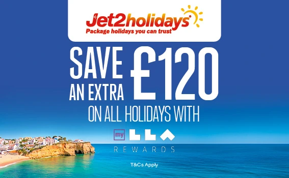 Jet2holidays and myLLA £120 off deal