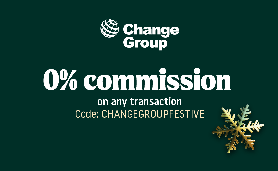 Change Group, 0% commission on any transaction, Festive Campaign