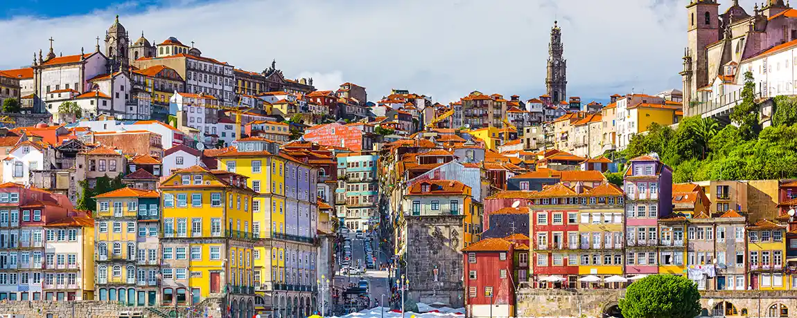 Skyline on the Douro River, Porto, Portugal