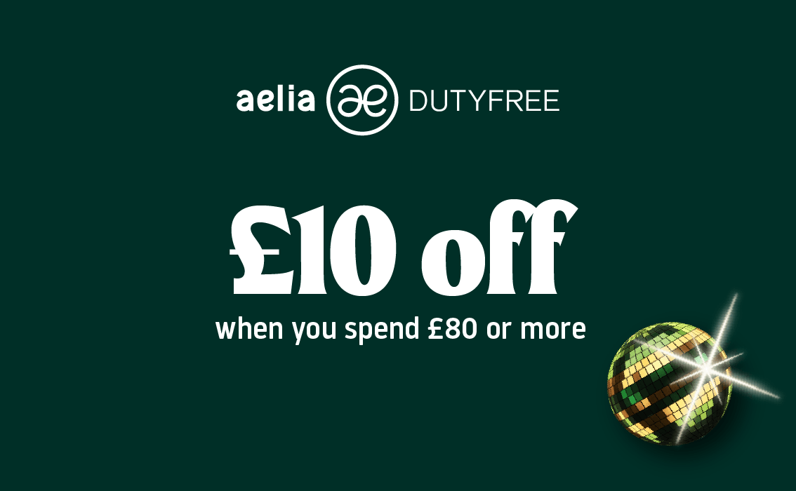 Aelia Duty Free, £10 off when you spend £80 or more, Festive Campaign
