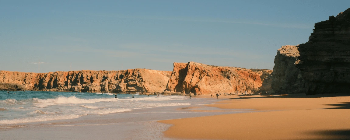 Golden sand in Faro, Portugal