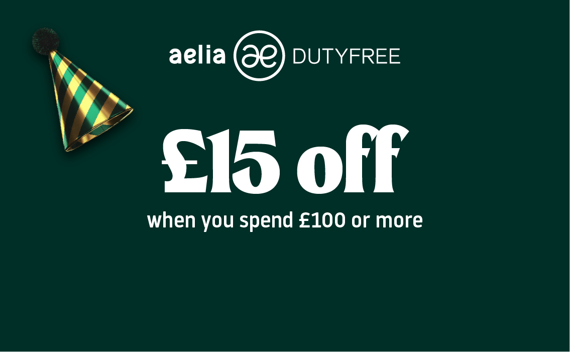 Aelia Duty Free, £15 off when you spend £100 or more, Festive campaign