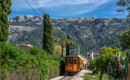 Vintage train to Soller Majorca