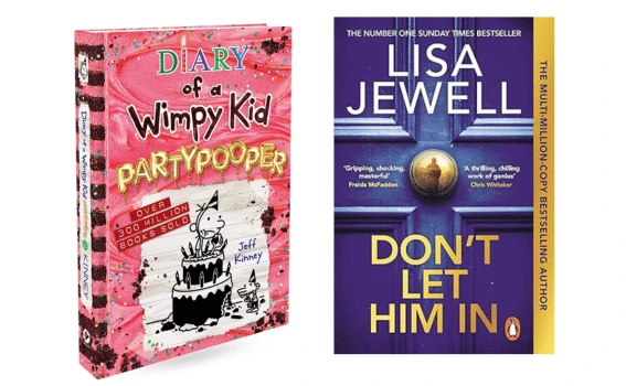 Don't let him in and Diary of a Wimpy Kid books from WHsmith
