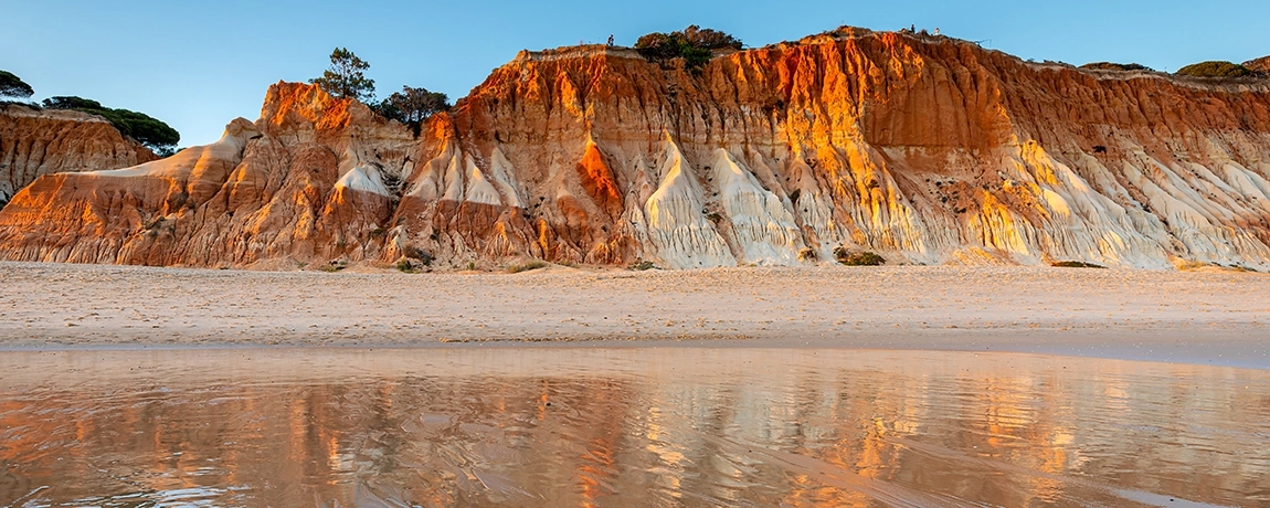 cliffs on the beach algarve portugal