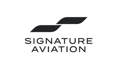 signature aviation black on white logo