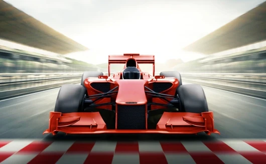 Red racing car to represent Formula One style tours across Majorca