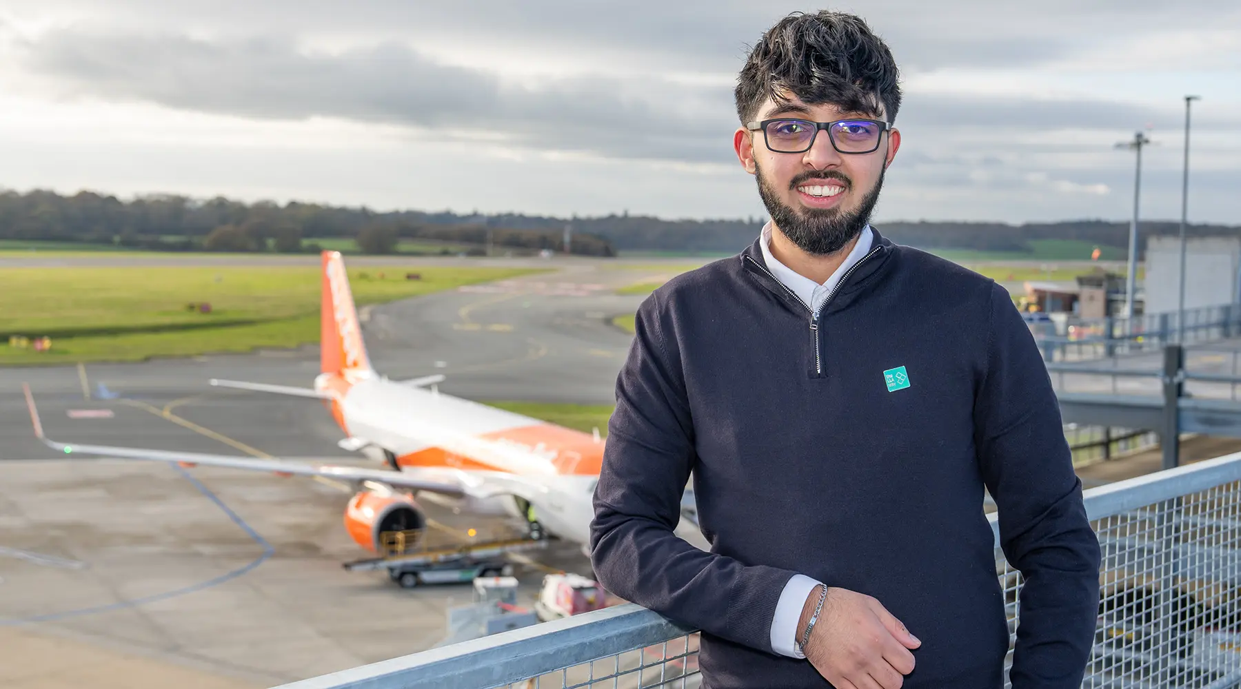 Hassnain, commercial apprentice at London Luton Airport