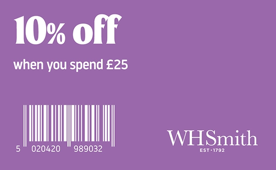 10% off when you spend £25 at WHSmith this easter at London Luton Airport