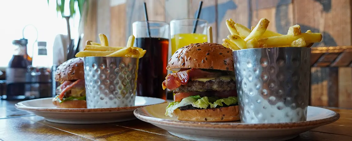 Burgers at The Smithfield at London Luton Airport