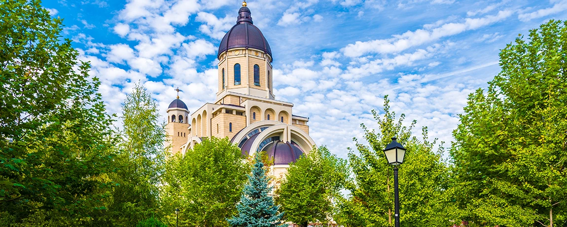 Christian-orthodox-church-cathedral-in-Bacau-Moldavia-landmark, Romania