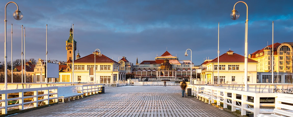 Cold morning pier, Gdansk, Poland