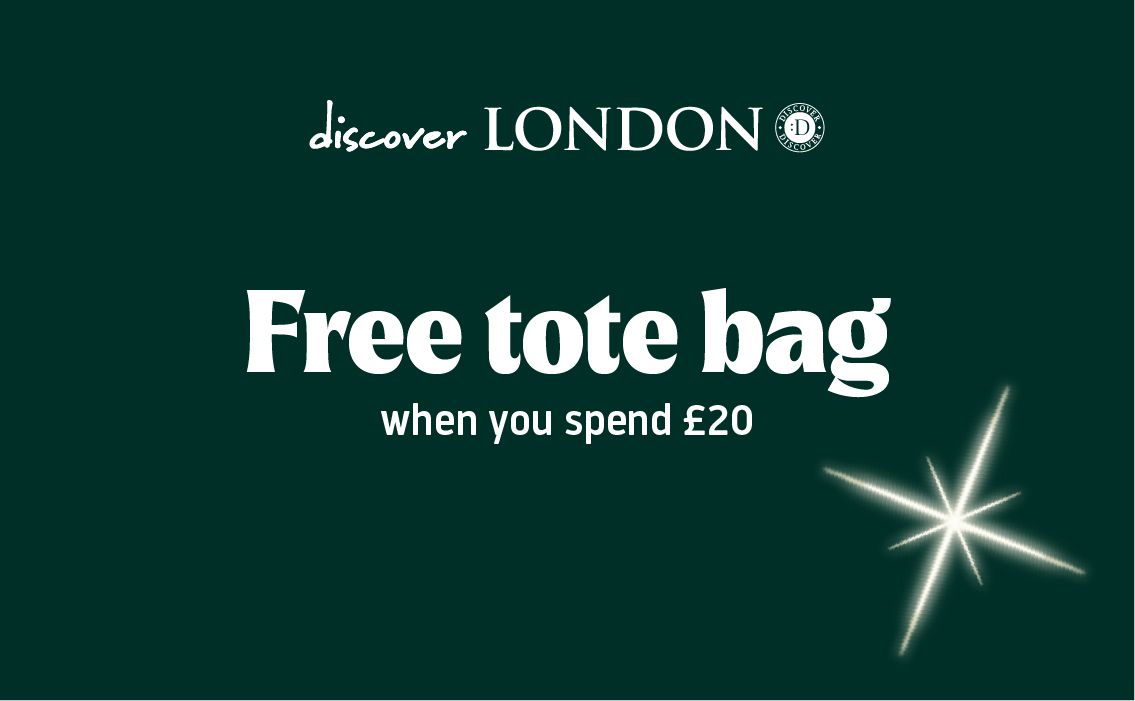 Discover London, frree tote bag when you spend £20, Festive campaign