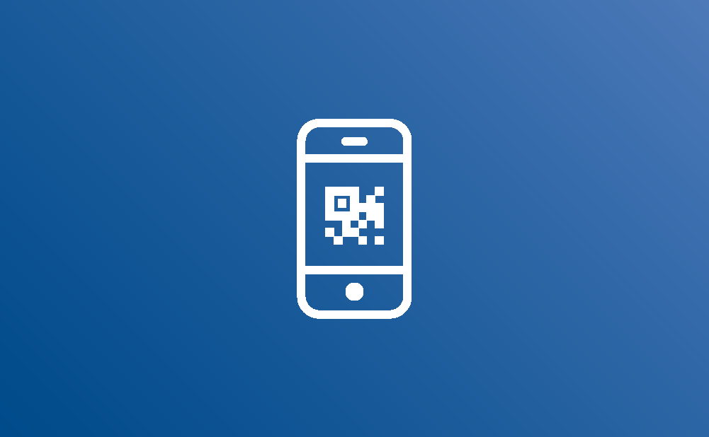 ticket icon on blue gradient background