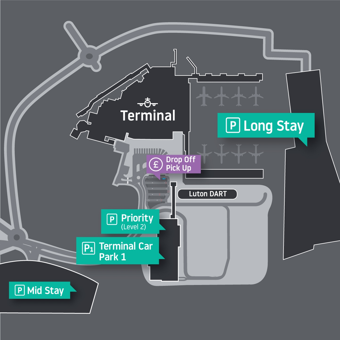 drop off and pick up zone
