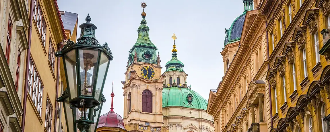 Colourful buildings, Prague, Czech Republic