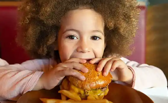 Child eating free at Sanfords, London Luton Airport