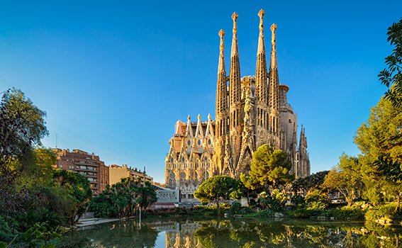 The historic Sagrada Familia in Barcelona, Spain