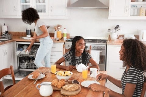 family and dining table