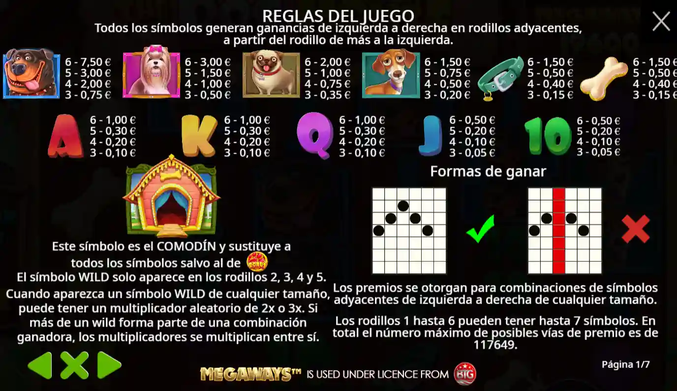 The Dog House Megaways - Símbolos