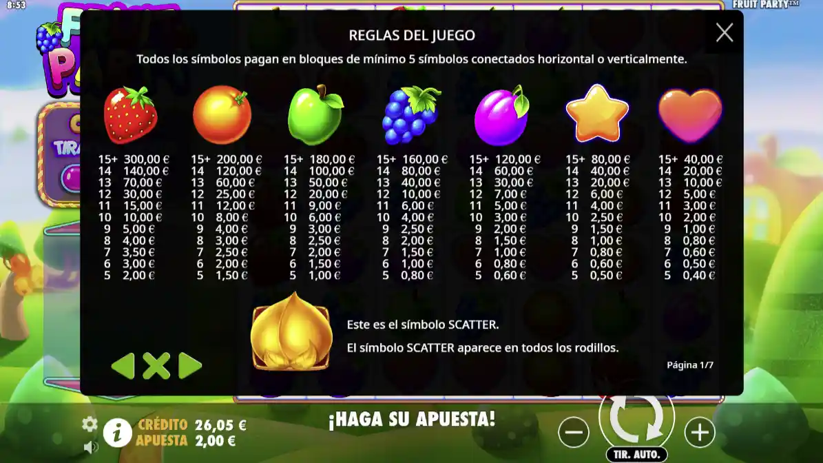 fruit party tragaperras 