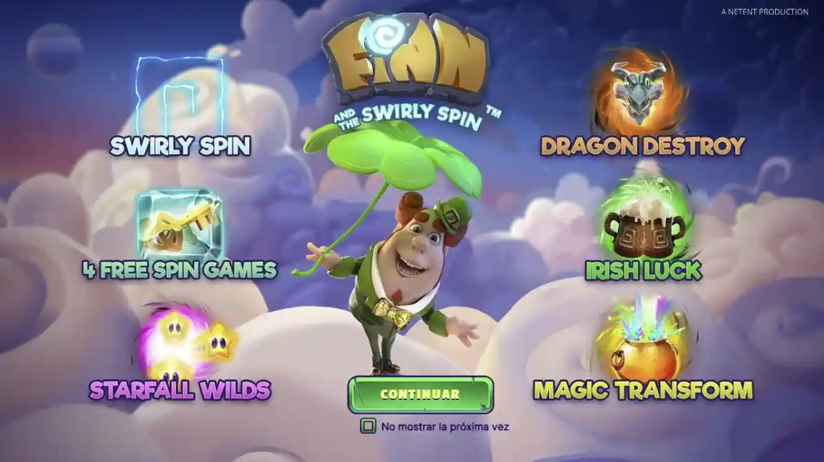 tragaperras finn and the swirly spin slot