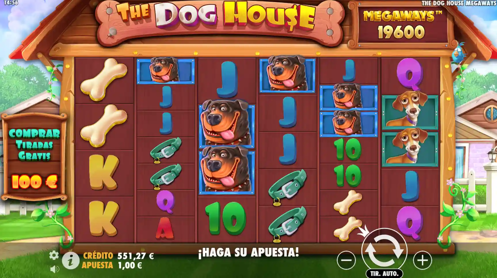 The Dog House Megaways - Carretes