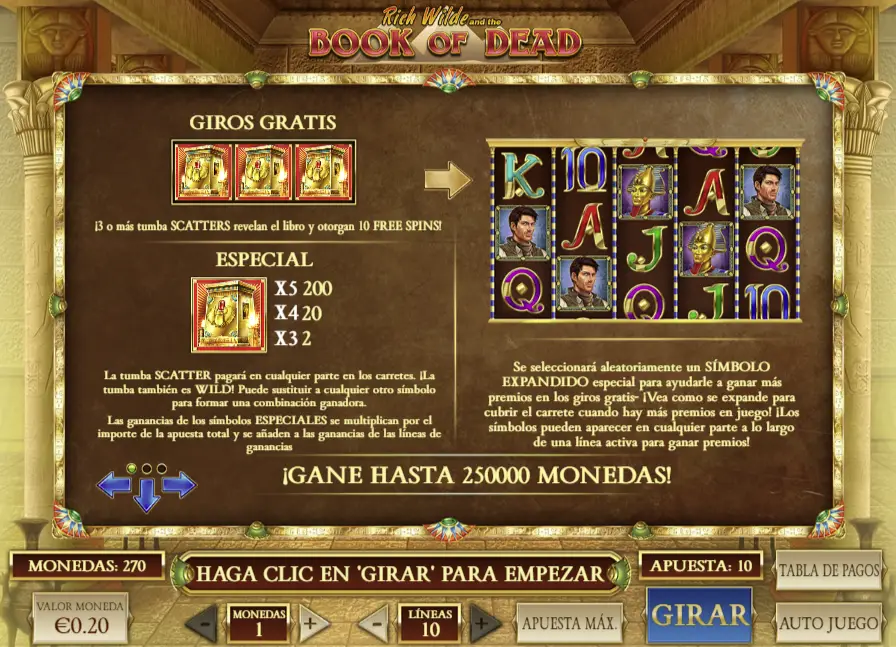 slot machine book of dead tragamonedas