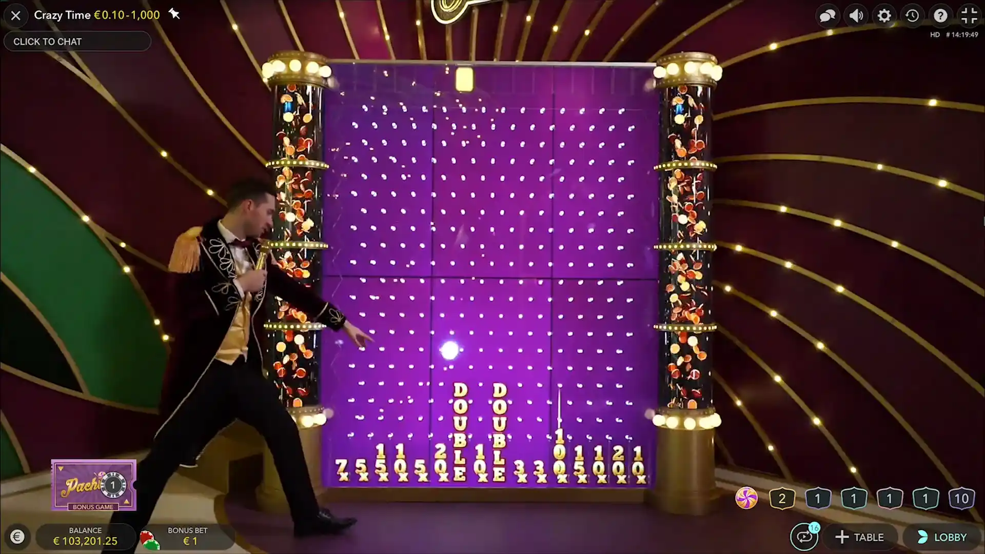 crazy time slot pachinko 