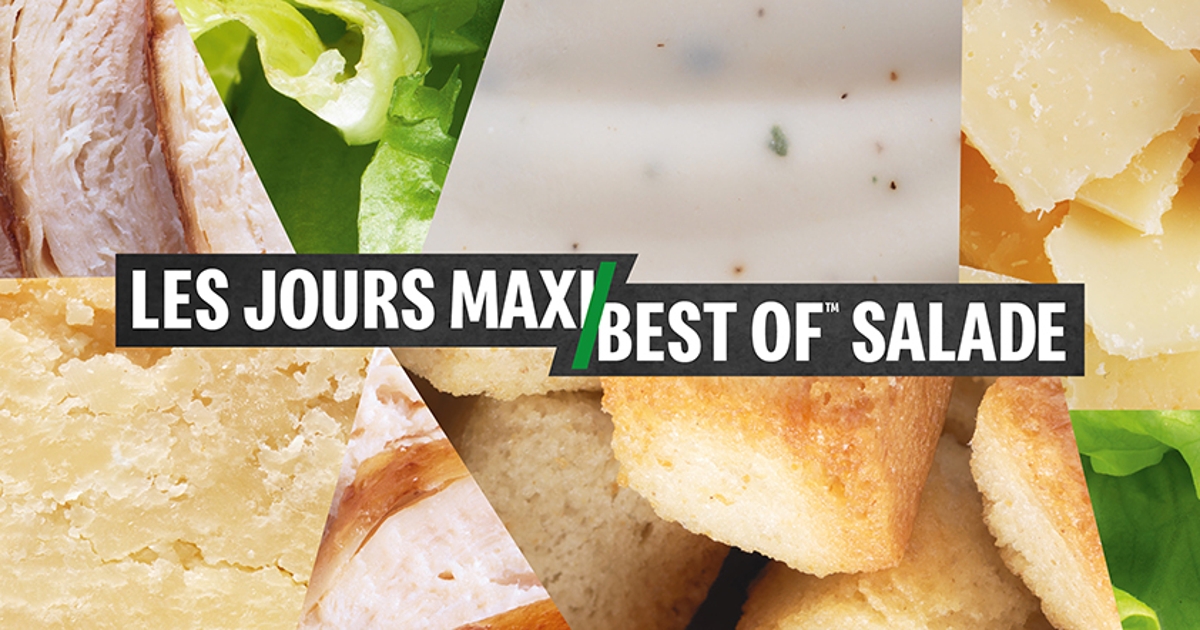 Le Menu Maxi Best Of™ Salade au prix du menu Best Of™ McDonald