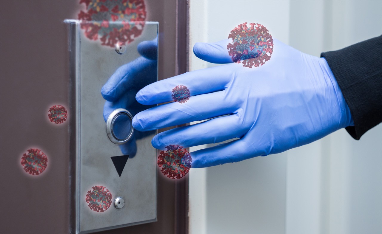 Germs settle on home surfaces