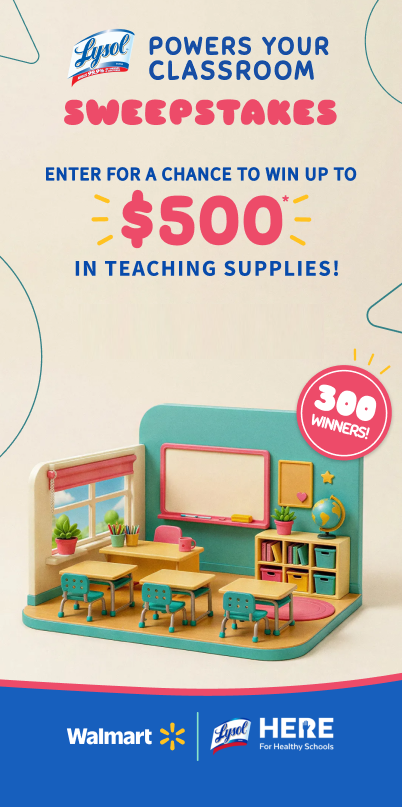 Signup to Power your classroom sweepstakes