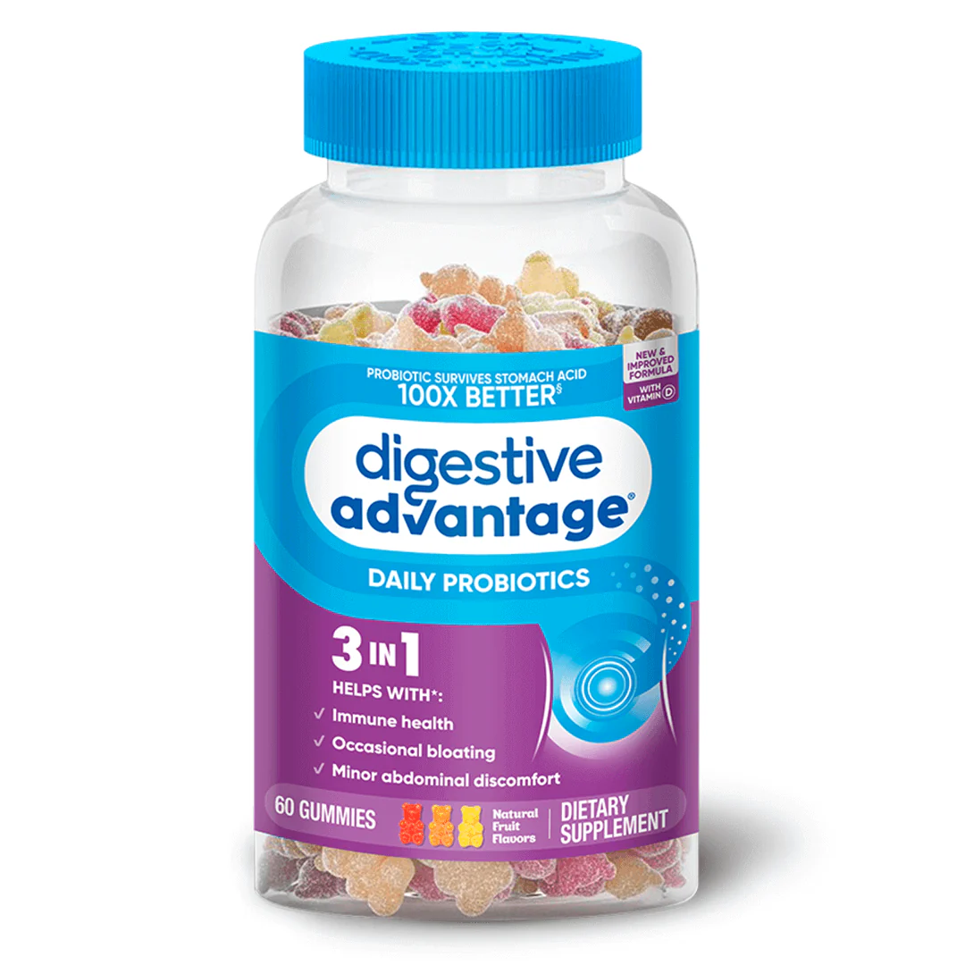 DIGESTIVE ADVANTAGE<sup>®</sup> Daily Probiotic – Assorted Fruit Blend Gummies