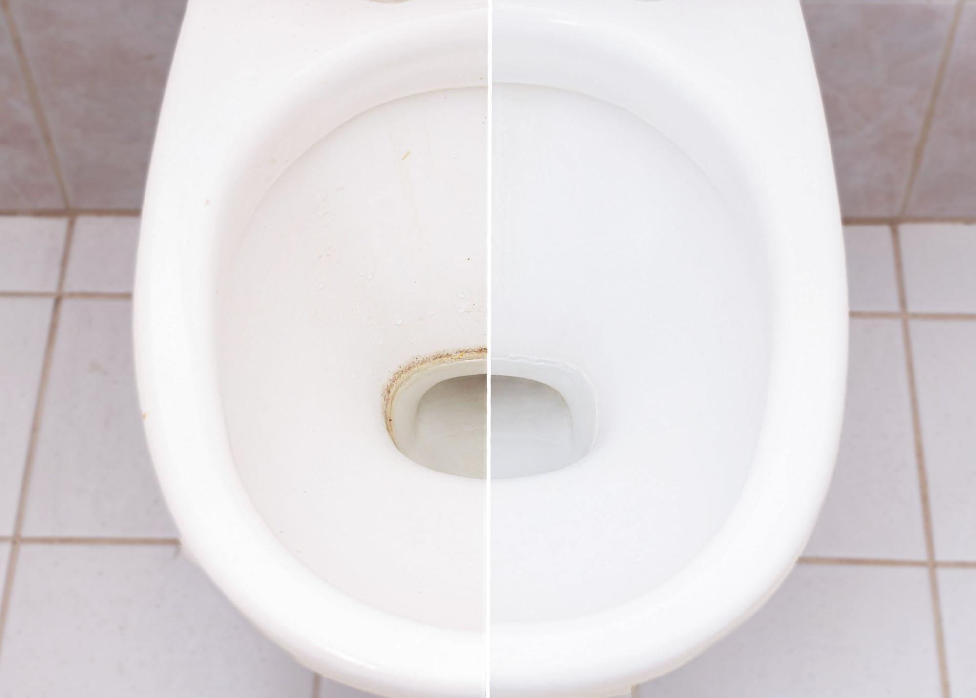 how to clean toilet stains