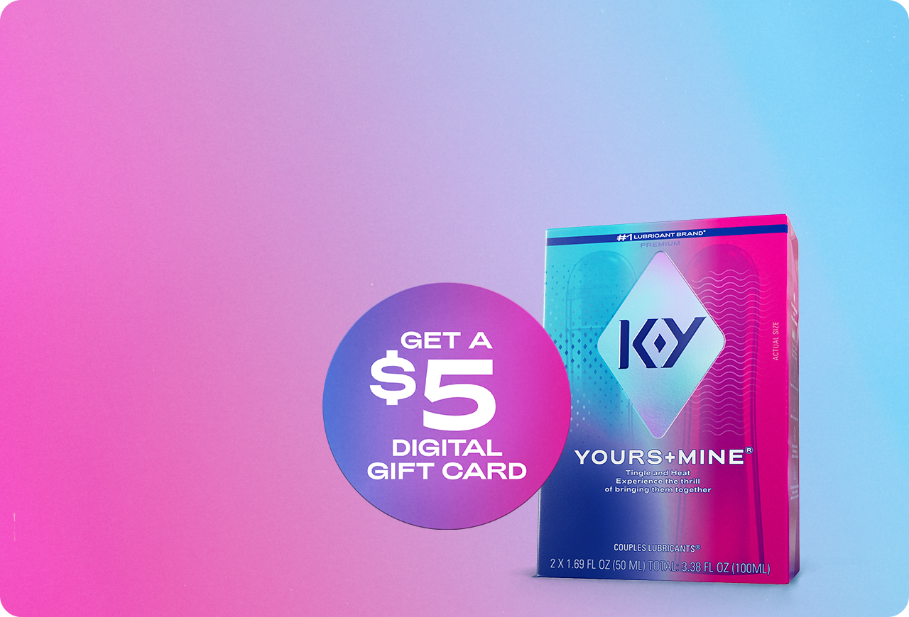 K-Y Products with couple and gift offer message