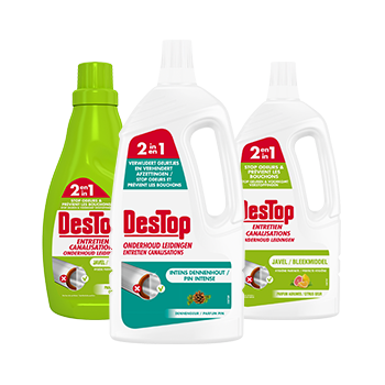 Destop Maintainer Pin 1,5L, Javel 1,5L et Javel 750ml