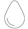 A gray singular drop of liquid icon displaying that the K-Y® product contains silicone. 