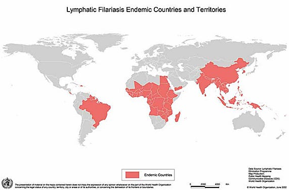Lymphatic Filariasis Endemic Countries and Territories